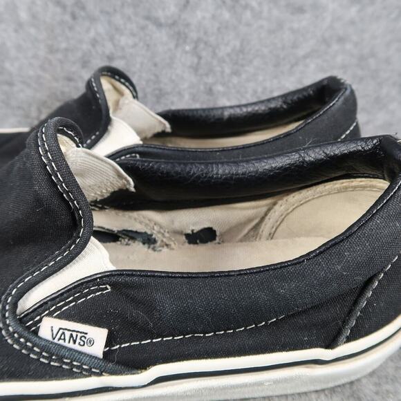 Vans Shoes Womens 9 Sneakers Classic Slip On Skate Canvas Black Casual Active - Picture 5 of 14